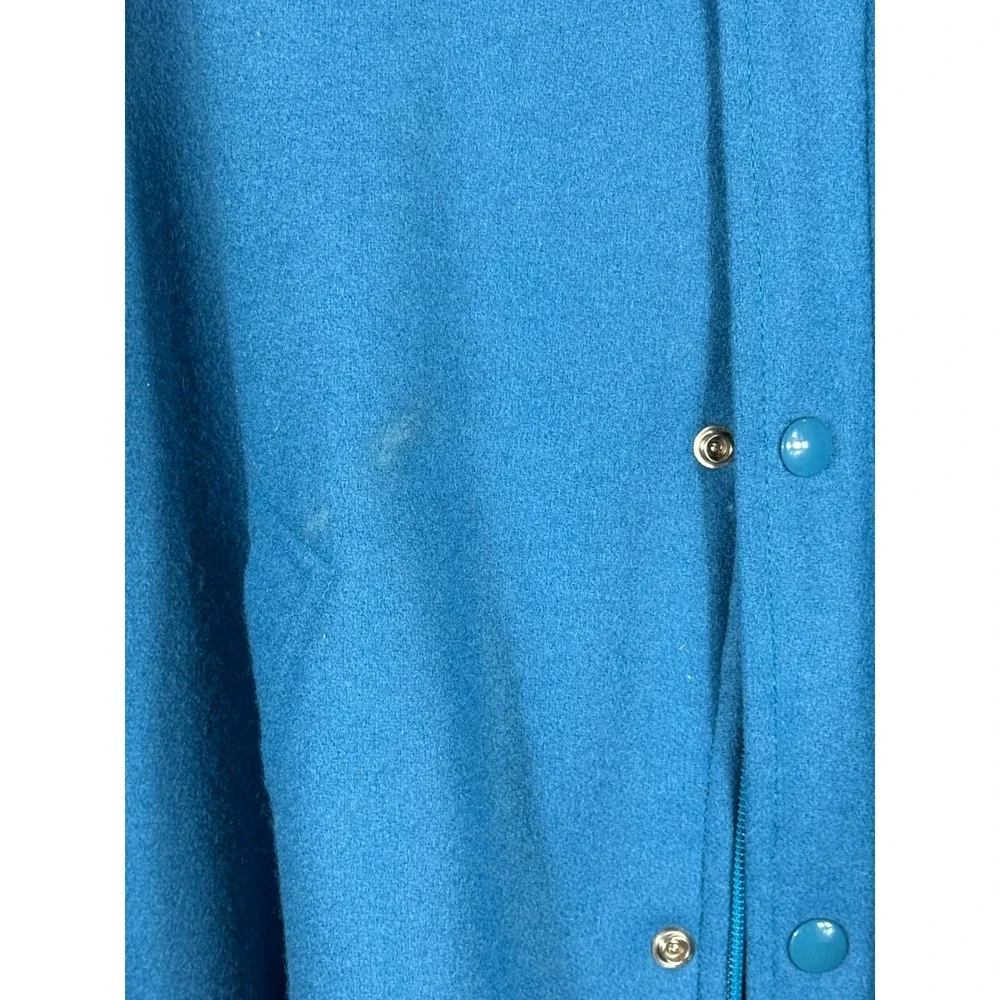 Vintage Chemise Lacoste Blue Wool Bomber Jacket Made in France‎ Size 4 Mens L